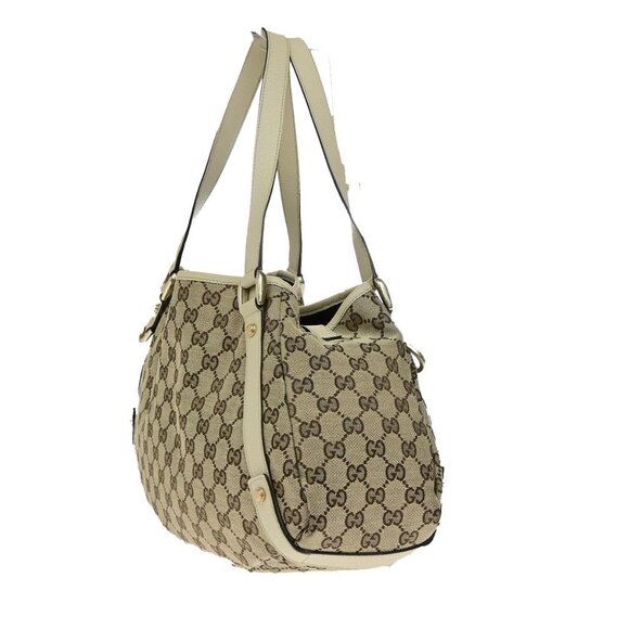 GUCCI Logo Abbey GG Pattern Shoulder Tote Bag Canvas Leather Brown GHW 76YH006 - Picture 3 of 16